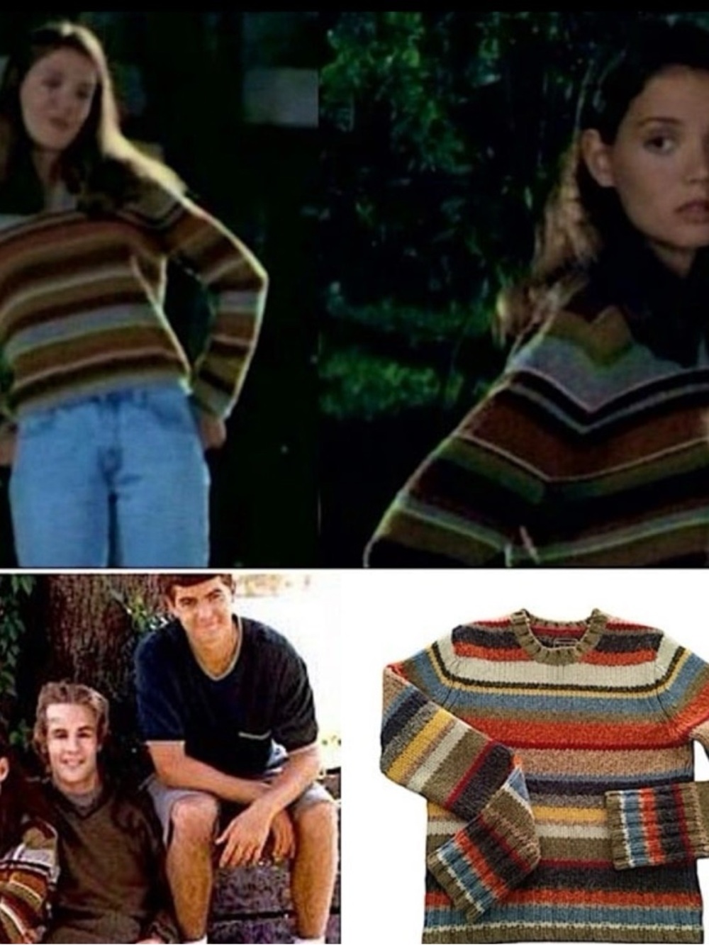 Abercrombie & Fitch VTG 90’s style worn by Joey Potter on Dawson Creek Wool SzL